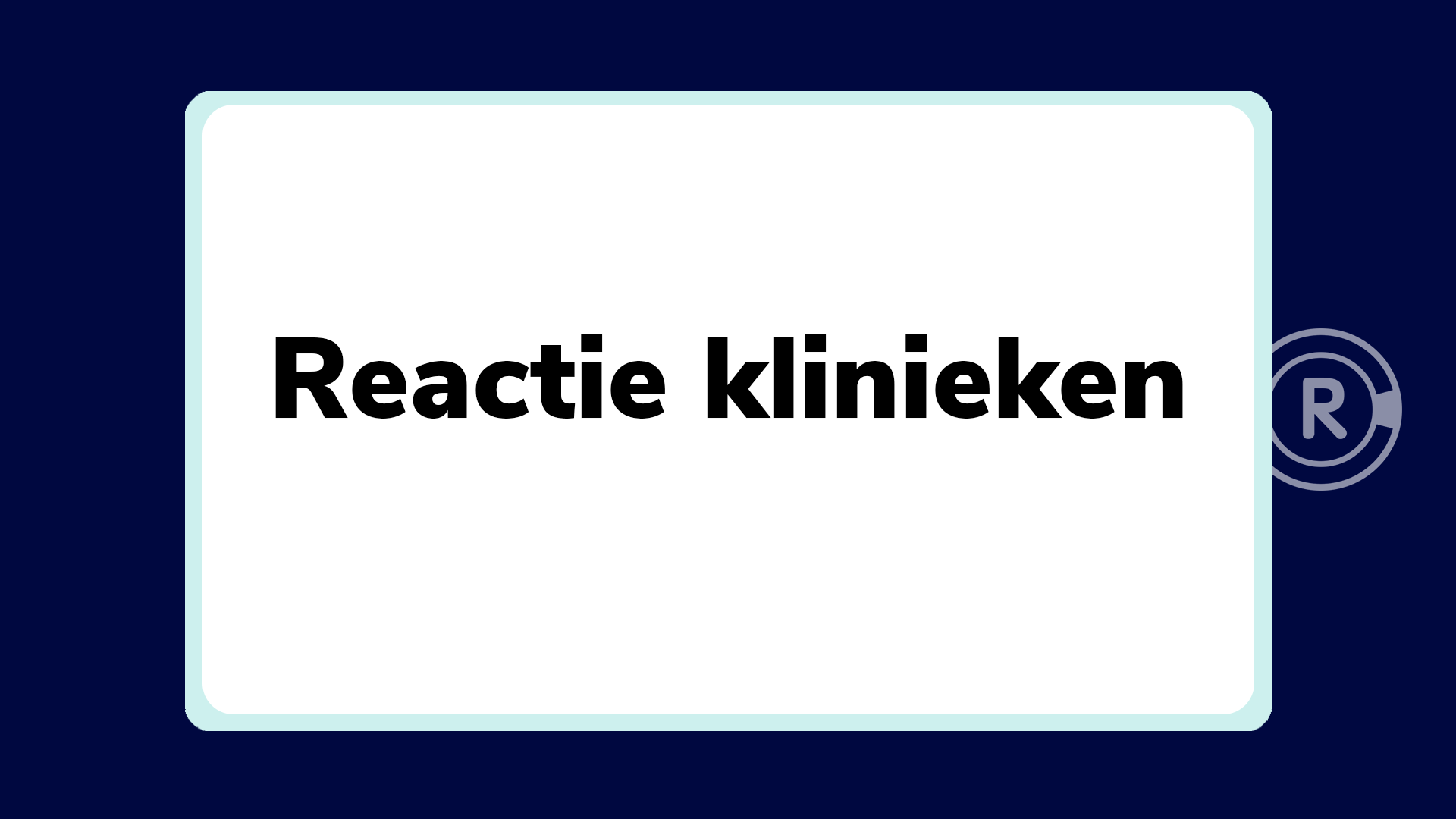 Reactie Klinieken 1 Juni Reactie Klinieken 1 Juni