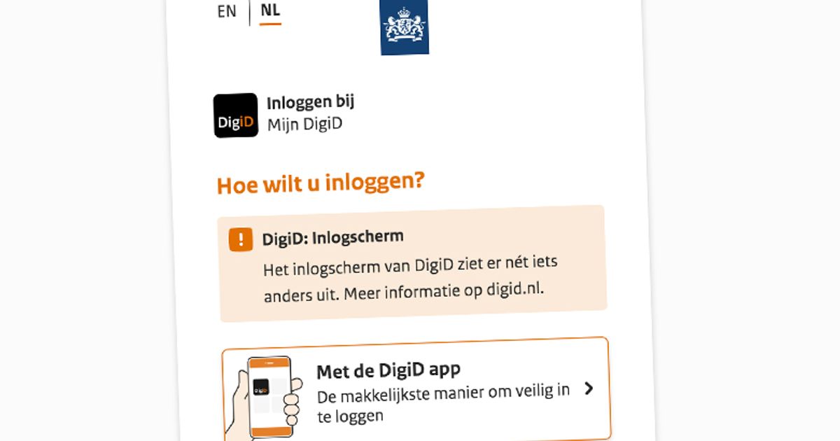 Inlogscherm DigiD ziet er niet meer hetzelfde uit, wat is er veranderd ...