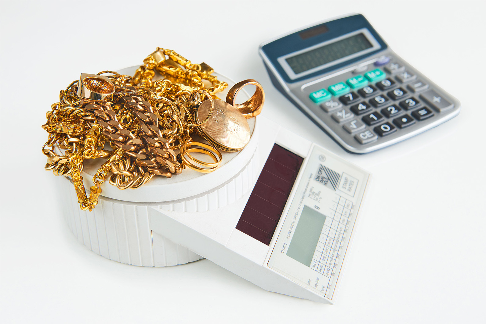 Goud Op Een Weegschaal